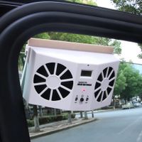 Solar Auto Ventilator Doppelgebläse Fenster LCD Thermometer