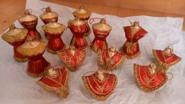 GLOBUS 15 tlg. Weihnachts-Ornament Set Rot – Korsagen&Kragen