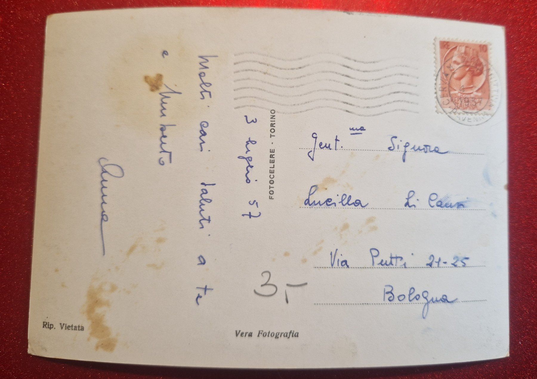Ansichtskarten: Cervia, Milano Marittima, 1957 Oldtimer – Gebraucht aus Melchnau von Arthurius 1