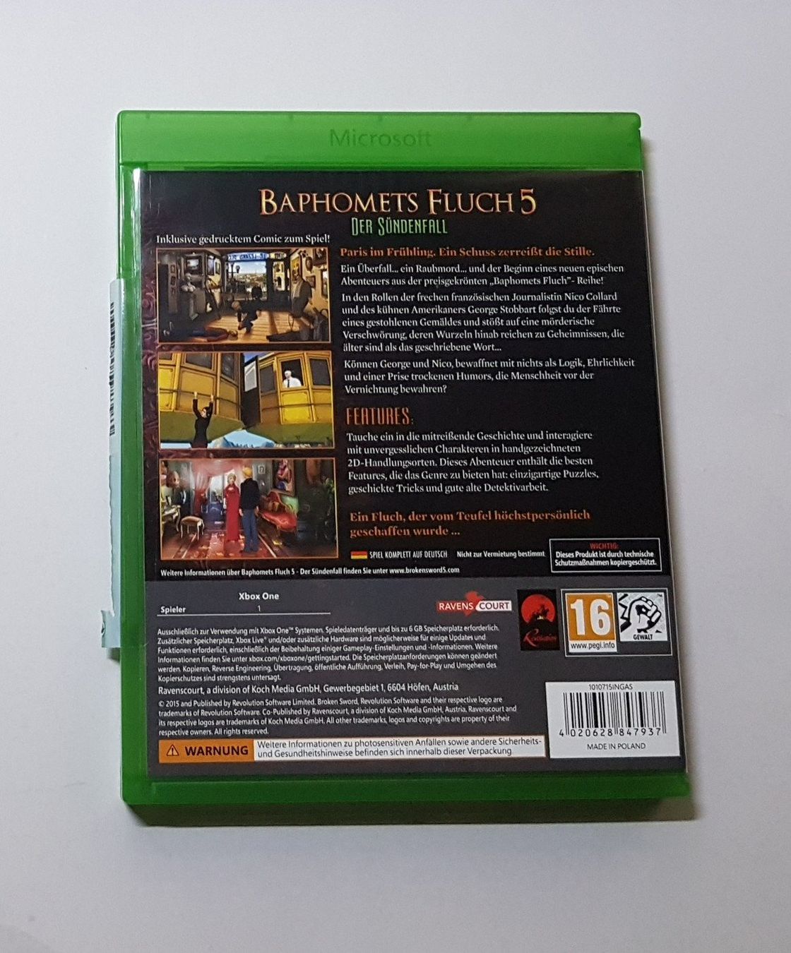 Microsoft Giochi: Baphomets Fluch 5 der Sündenfall  Xb One – Usato da Schüpfheim venduto da Games_Spielkonsolen 3