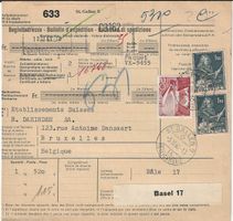Begleitadresse, 1961, St. Gallen über Basel 17