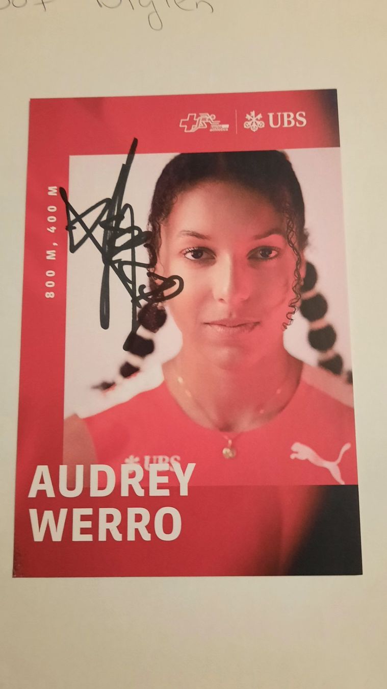 Autographes: Autogrammkarte Audrey Werro – D'occasion à Schmerikon par Olympia04