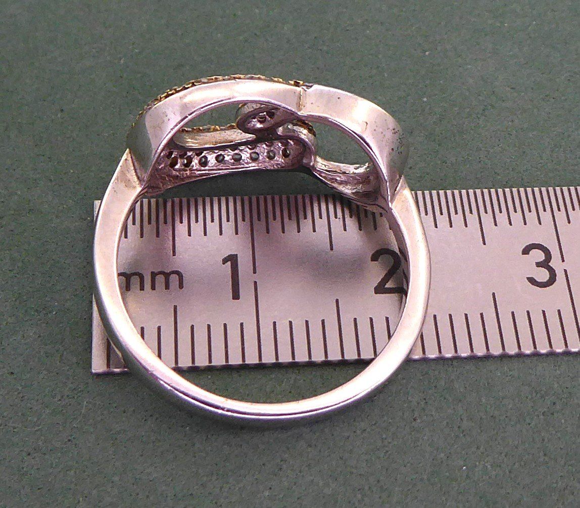 Anelli: Ring 925 Silber mit synthetischen Steinchen rhodiniert – Usato da Muri AG venduto da silvermouse007 4