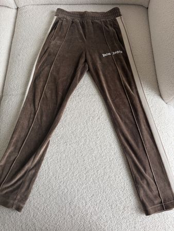 braune Palm Angels Track Pant aus Samt Grösse M