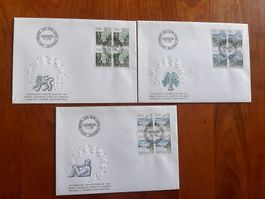 CH 1983 FDC Tierkreis  4er-Block Serie (R547)