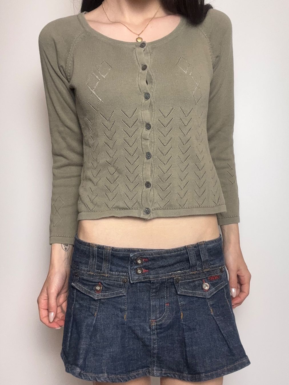 Tops: green button up top – Gebraucht aus Leissigen von lamooniade