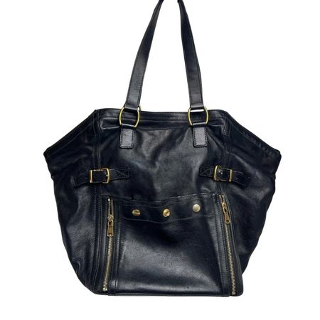Yves Saint Laurent Rive Gauche Downtown Ledertasche schwarz