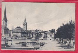 ZÜRICH, RIVIERA, FRAUMÜNSTER, ST.PETER 22.2.1907 (STEMPEL)