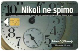 Telefonkarte Slowenien Chip-189 Uhr