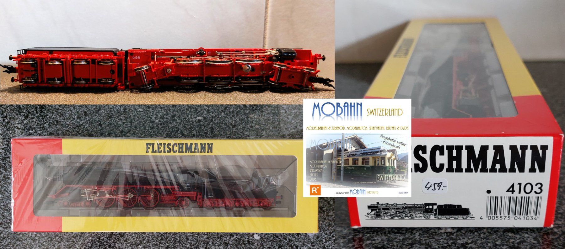 Fleischmann Modellini di ferrovie: Fleischmann 4103 K - Schlepptenderdampflok BR 03 094 der DB – Nuovo (secondo la descrizione) da Rotkreuz venduto da MOBAHN-1zu87 8