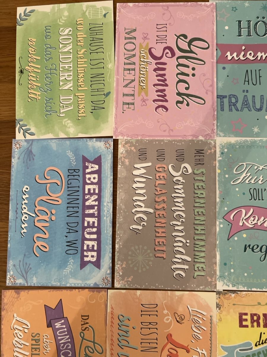 Cartes postales: 17 Postkarten mit Sprüchen NEU – Neuf (Voir description) à Uznach par Apuutze 1