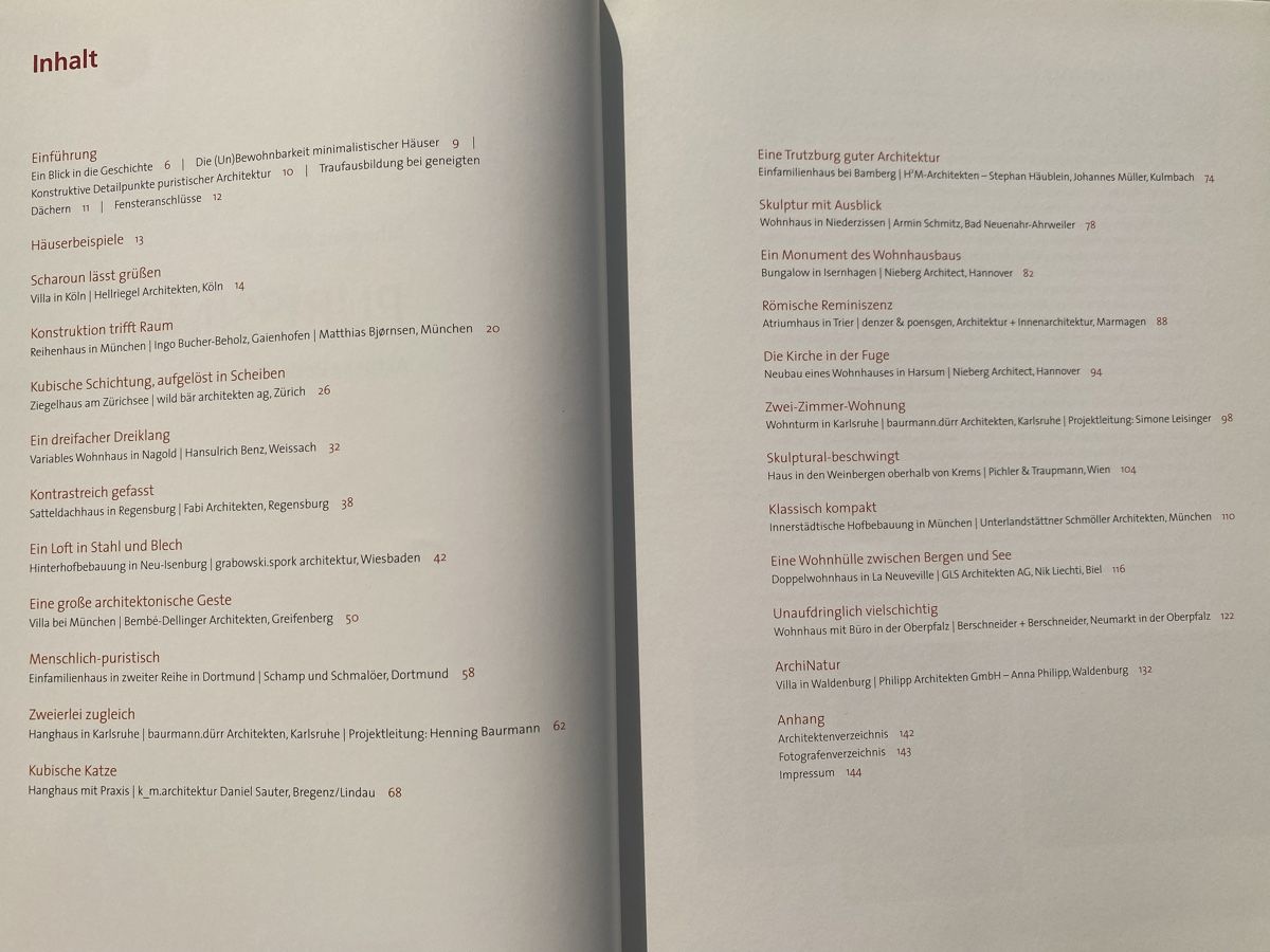 Libri: Purissimo Architecture Book Minimalist HOMES Wohnhäuser – Usato da Zürich venduto da lesgarcons 4