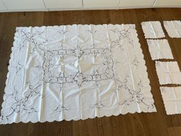 Tischtuch weiss 160cm x 120cm mit 6 Servietten