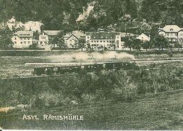 Rämismühle Zell ZH Dampflokomotive  1920 sehr gut erhalten
