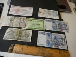 Italien, Konvolut alte Geldscheine