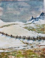 Otto Huber, Ölgemälde, Arosa, Hörnli, 1944, signiert
