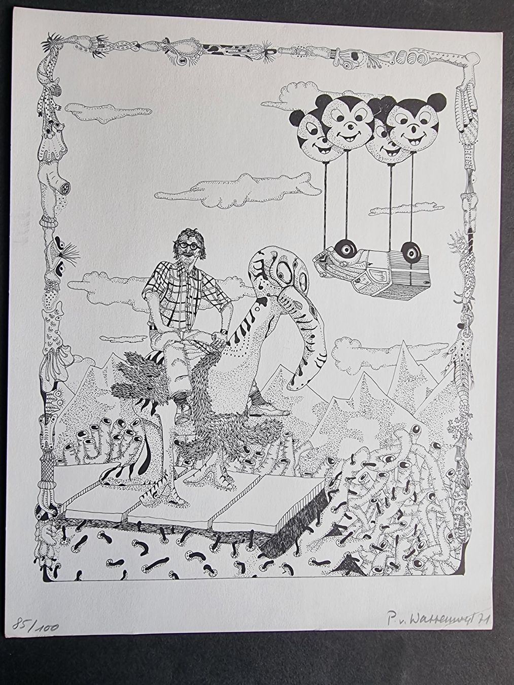 Grafica & Litografie: PETER VON WATTENYL SERIGRAPHIE SIGNIERT NUMMERIERT – Usato da Gersau venduto da grafik-kunst 1
