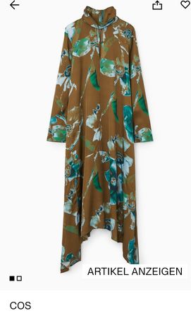 COS Midikleid, Braun/Blumen, Herbst Look!