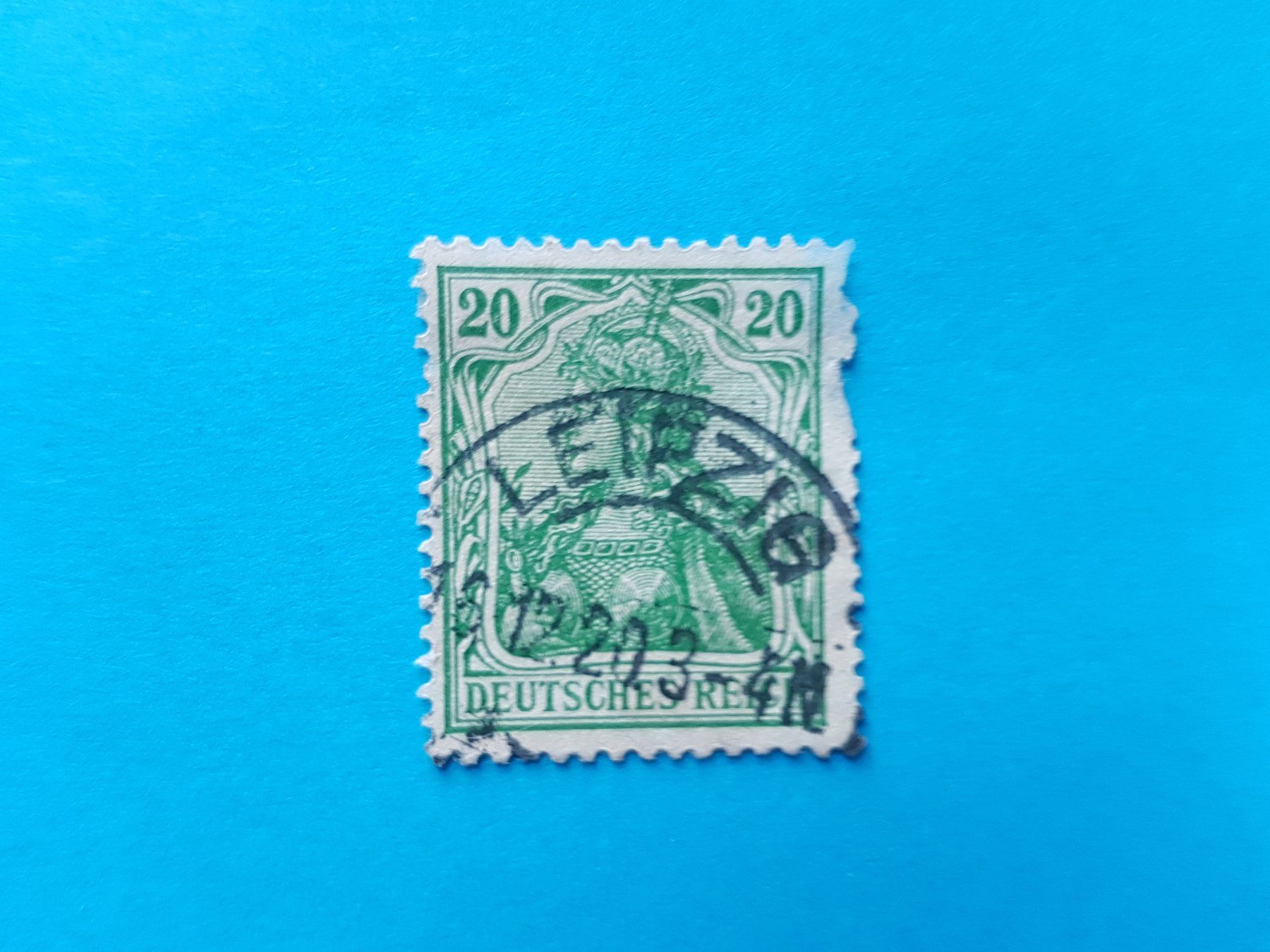 Tutti i francobolli: 20 Reichspfennig - DR - Germania - 1920 – Usato da Reinach BL venduto da Dexy62