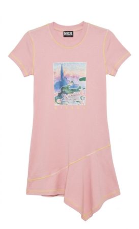 Authentic Diesel Pink Mini Dress (Model D-REFLO) – Size XS