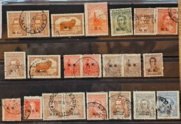 ARGENTINIEN alte Briefmarken mit Aufdrücke gest.