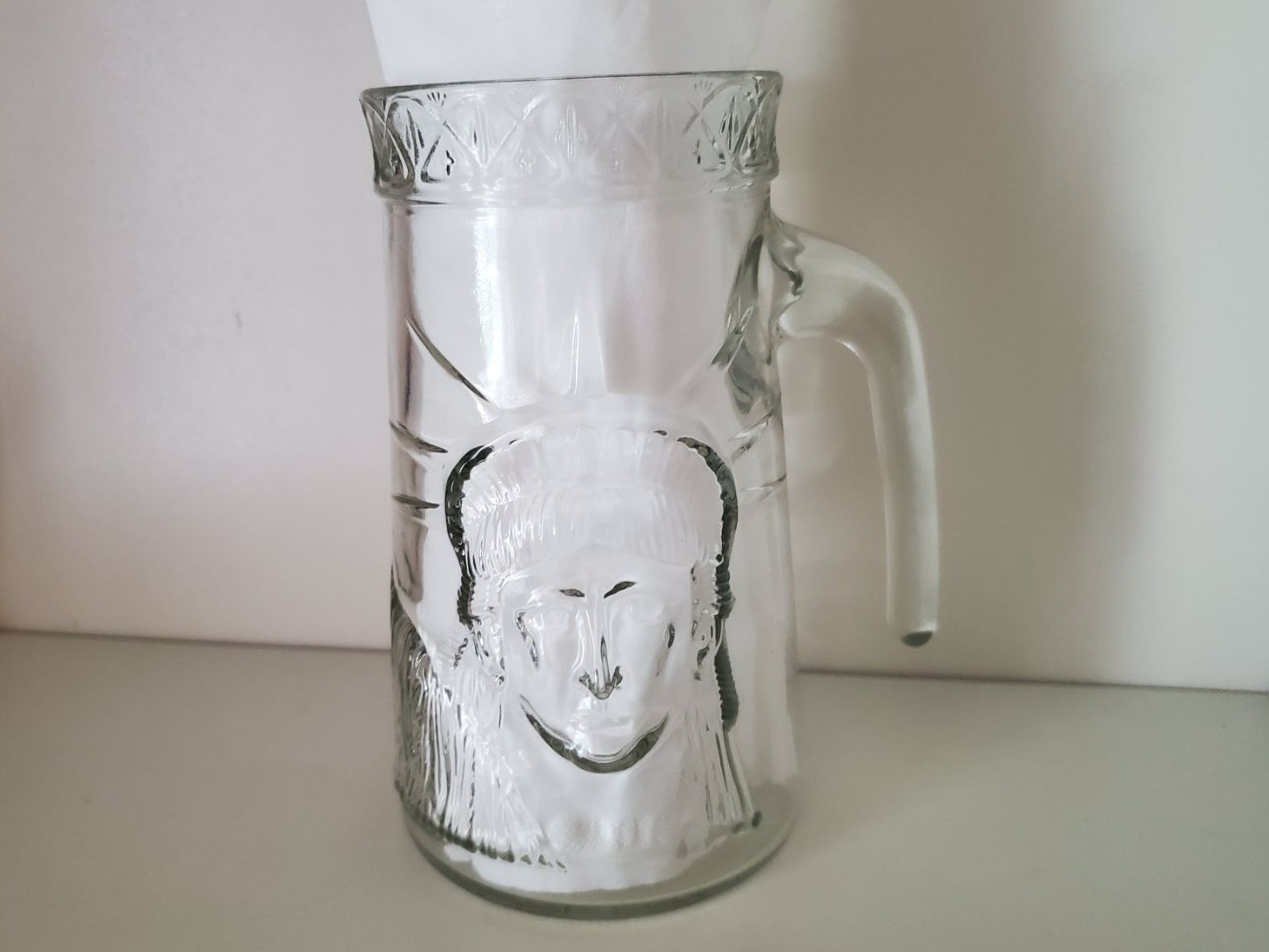 Verres: Chope commémorative 1986 Statue de la Liberté Anchor Hocking – D'occasion à Rennaz par La_malle_du_dauphin