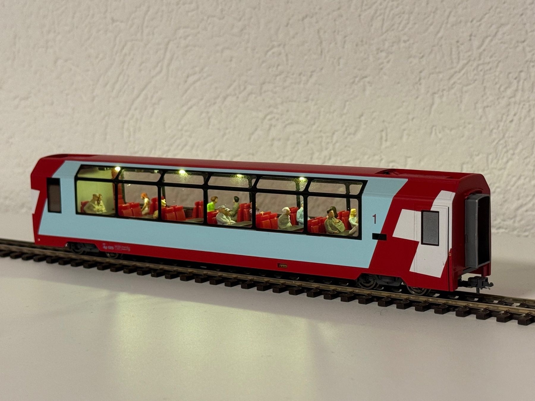 Bemo Modellini di ferrovie: Bemo Glacier Express Komplettzug mit Innenbeleuchtung – Usato da St. Gallen venduto da Modell1zu87 5