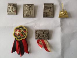 Alte Plaketten von Hornusserfesten etc.