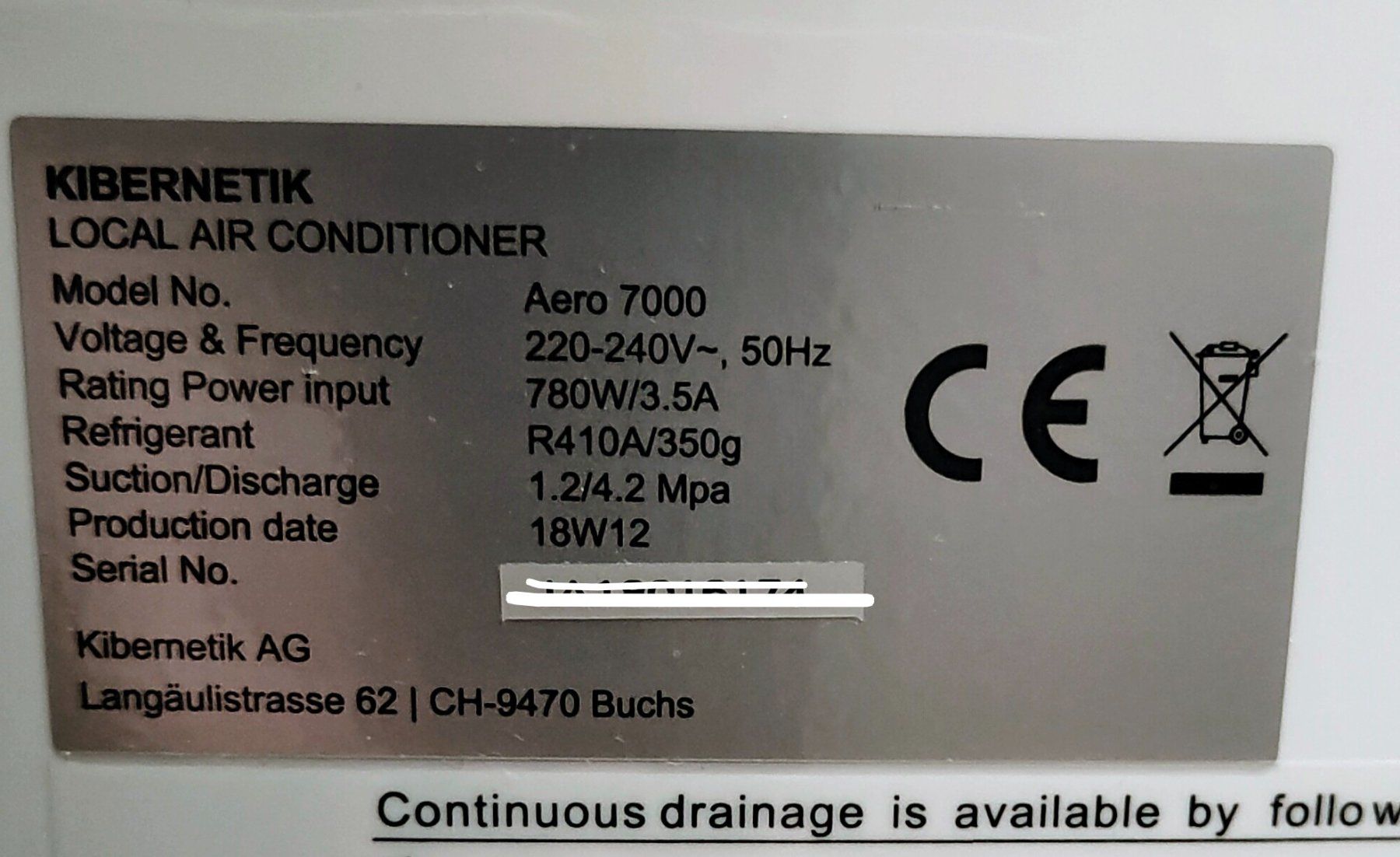 Kibernetik Condizionatori: Climatiseur mobile - état neuf – Nuovo (secondo la descrizione) da Bernex venduto da Freduxo 4