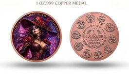 1 OZ Kupfermünze Dia Duo de los Muertos Libertad
