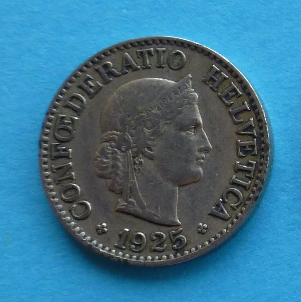 Tutti le monete: 10 Rappen 1925 – Usato da Niederglatt ZH venduto da Viktor1949 1