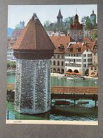 Original Vintage Poster - Kappelbrücke und Wasserturm