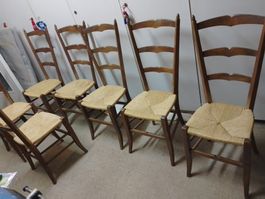 4x Holz Stuhl antike Tessinerstühle gut erhalten! Vintage!