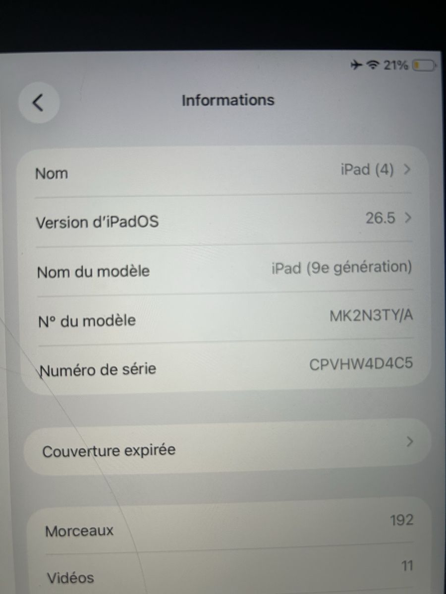 Apple Tablettes PC: iPad 10.2 9 Generation 256 GB Displayschaden – Défectueux à Wohlenschwil par Raptor2310 1