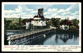 AK Aarwangen, Teilansicht mit Brücke