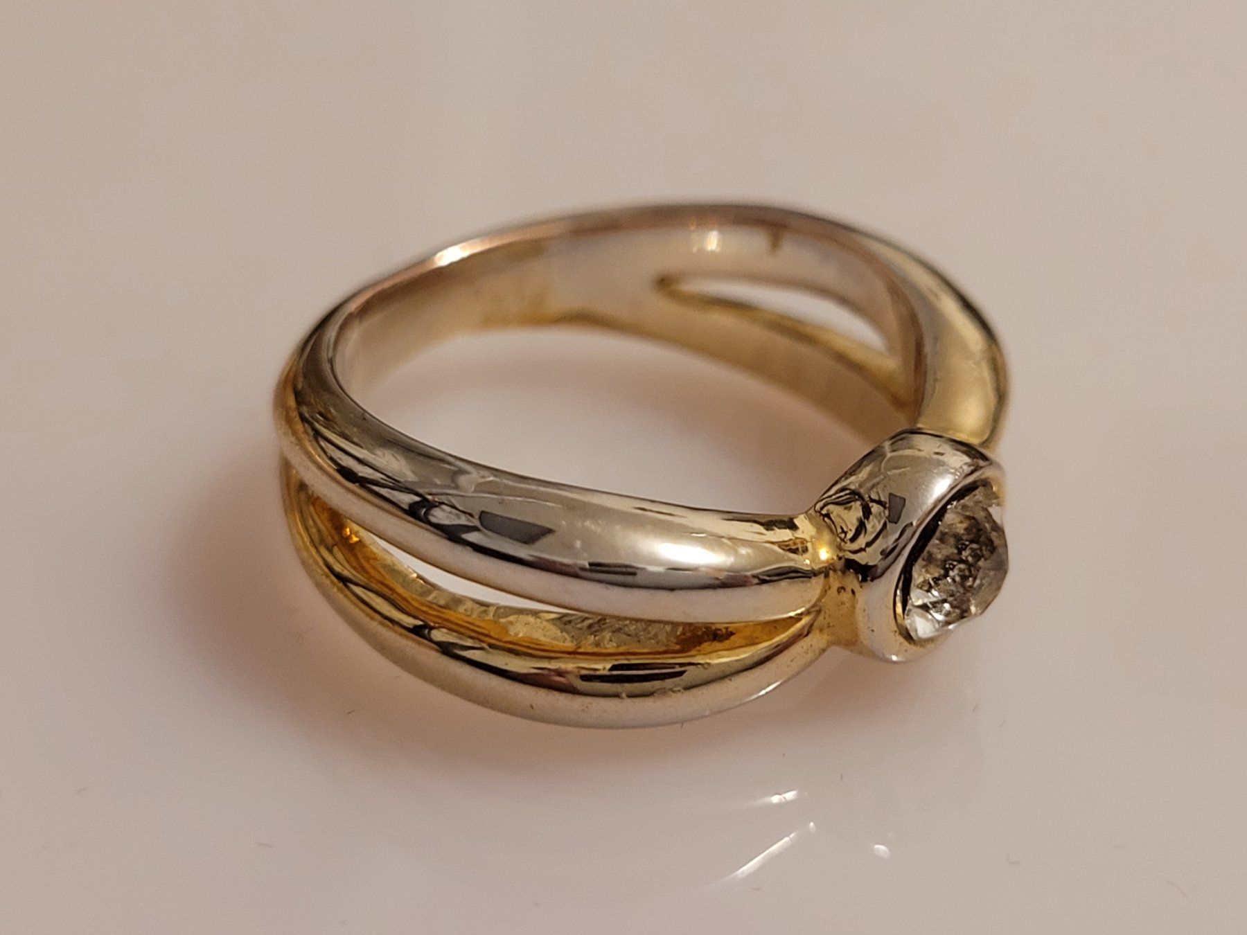 Anelli: AKTION Gelb gold Ring massiv Stein Geschenk Modeschmuck 2.10 – Nuovo (secondo la descrizione) da Riedt b. Erlen venduto da Gottestraene 1