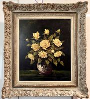 Gemälde Blumenstillleben mit Rosen von Greber