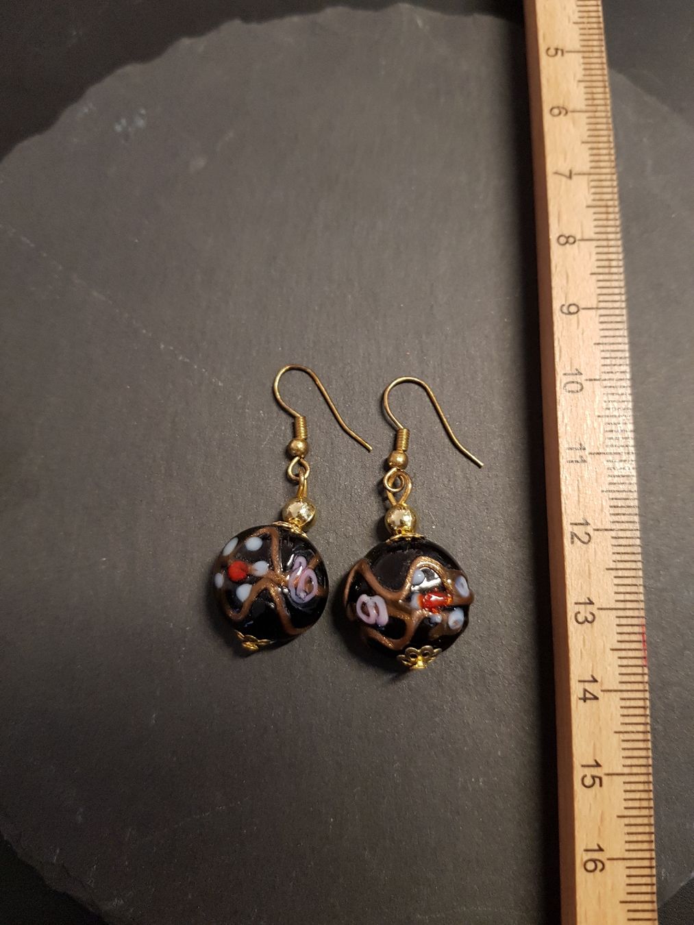Murano Orecchini pendenti & Orecchini a lobo: Boucles d'oreilles Murano laiton vintage – Usato da Veyrier venduto da sosozizou 2