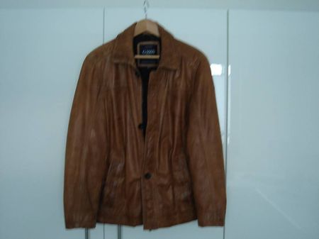 Sehr schöne lange Herren Lederjacke