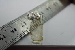 Libysches Wüstenglas - Polierter Anhänger mit Silber no11