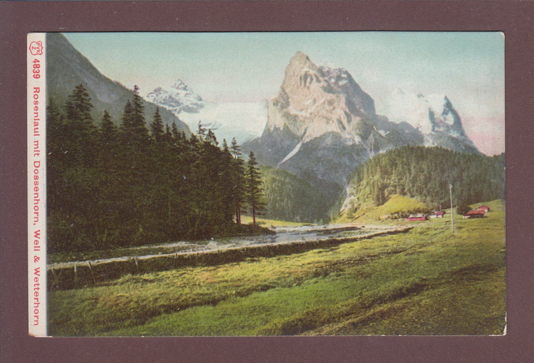 Cartoline postali: ROSENLAUI - Dossenhorn – Usato da Pully venduto da nicecards