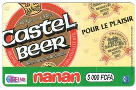 Telefonkarte Burkina Faso; Castel Beer