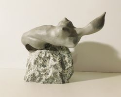 Skulptur - Kunst - Unikat - Skulptur - Alu / Stein   80er
