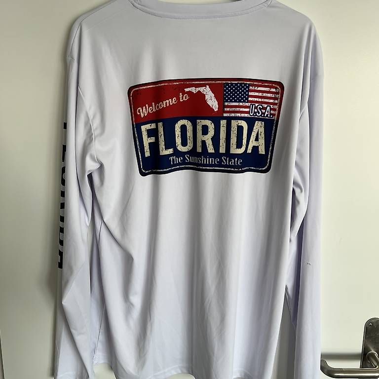 T-shirt: Weisses Florida-Langarmshirt aus Polyester – Usato da Neerach venduto da twerner1 2