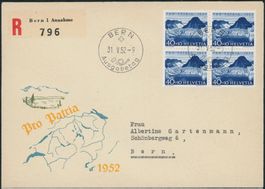1952 - Pro Patria - FDC U4 - dt.