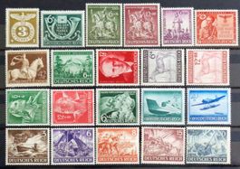 DEUTSCHES REICH: Ein Lot Postfrischer ** aus 1939–1944