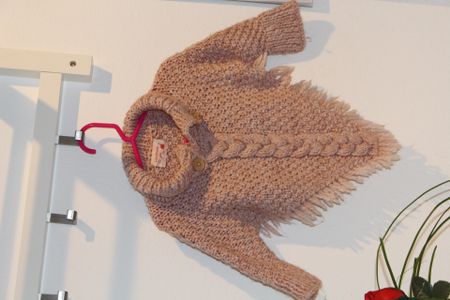 Handmade Strickjacke beige – grob gestrickt – Boho Style