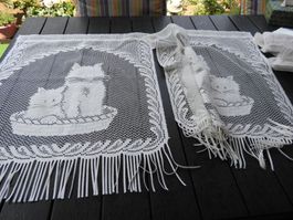 VORHANGE, 2 X 69 HOCH, 56 BREIT KATZE MOTIV, NEUWERTIG