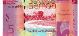 Western Samoa 5 Tala 2017 P-38c UNZ