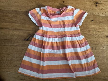 Sommerkleid Gr. 92 - gestreift, Röckli Mädchen, weiss, rot
